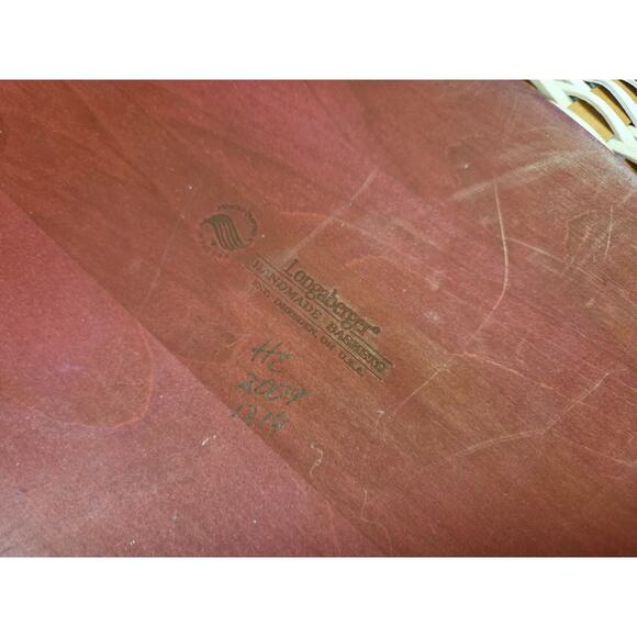 Longaberger Red White Navy Flat Swoop Basket Platter Protector 17" x 13" 2009 - Picture 4 of 5